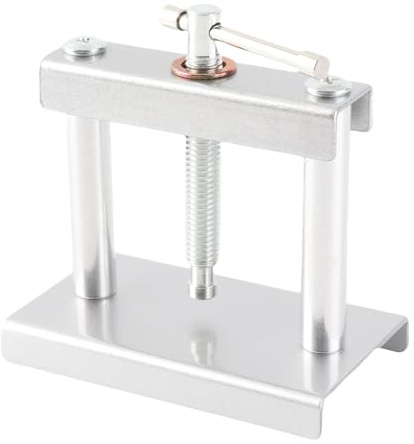 Riuulity Macchina per Pressare L'orologio, Robusto Strumento per Pressare la Cassa Dell'orologio, per la Riparazione di Orologi Meccanici, per la Sostituzione della Batteria in Metallo (Con 12