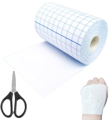 SPOKKI Elastisches Fixierpflaster Rolle, 10cm x 10m Atmungsaktiver & Hautfreundlicher Pflaster Rolle Eine Schere Selbstklebend Wundpflaster & Rollenpflaster für Wundauflagen