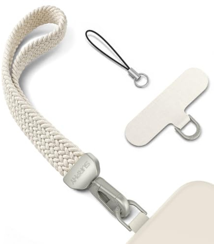 SURPHY Elastisk telefonsnodd, stöldskydd rem med metallspänne, multifunktionell anti-drop vävd nyckelring, perfekt för daglig användning och resor | Bohemisk mode, minimalistiskt, kort, hållbart, mobiltelefonband