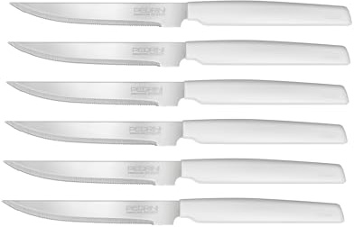 Pedrini coltelli bistecca linea active manico bianco (blister 6 pezzi)