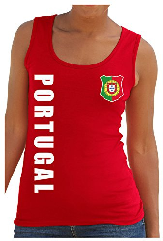 AkyTex Portugal Damen Tank-Top Name Nummer EM-2021 Trikot