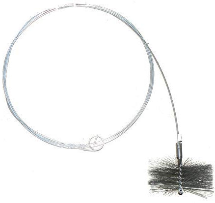 Kaminbesen Schornsteinbesen Kehrbesen Zugbesen Rußbesen aus Stahldraht + Schubstange Flexstange Set Verschiedene Größen (Besen 20cm, Flexstange 8m)