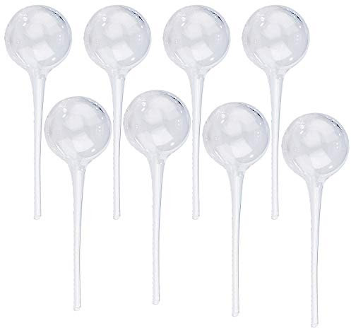 Royal Gardineer Wasserkugeln Pflanzen: 8er-Set Gießfrei-Bewässerungs-Kugeln aus Glas, transparent, Ø 6 cm (Wasserkugel Pflanzen, Blumen Wasserkugeln, Garten Bewässerung)