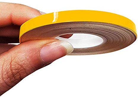 4R Quattroerre.it 10469 Franjas Trim Tiras Adhesivas para Coche, Amarillo, 5 mm x 10 MT
