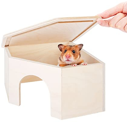Niteangel Birch Chamber-Maze Hamster Hideout – Piccolo animale domestico bosco casa habitat decorazione per criceti topi gerbilli topi