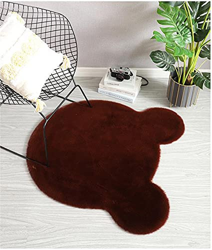 Niedlicher flauschiger Teppich für Mädchen-Schlafzimmer, Kunstfell-Plüsch-Teppich, Langflorteppich, Kinderteppich, extra große Bodenmatte für Bett, Stuhl, Sofa