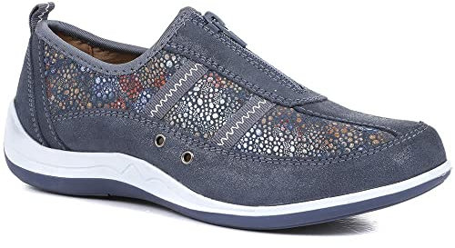 Zip Fastening Trainers - Blue Size 5