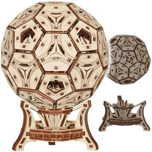 WOODEN.CITY 3D Holzpuzzle Fußball Organizer - Laserschneiden Modellbausatz für Erwachsene, Geschenke für Männer, Fußball Geschenke Jungen, DIY Bastelset, Stiftehalter, Büro Geschenke