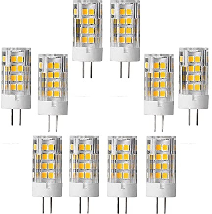WANGPEI G4 5W LED Glühbirnen(Entspricht 50W Halogenlampe) Warmweiß 3000K 500 Lumen Mini Kapselbirnen Nein Dimmbar 360 ° Abstrahlwinkel G4 Energiesparlampe (10 Stück)