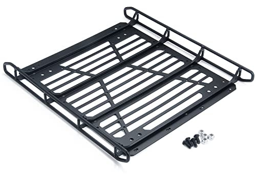 MORLORDY Stainless Steel RC Roof Rack Luggage Rack Set for 1/10 RC Crawler Car Accessories SCX10 III Upgrades JLU AXI03007 Parts