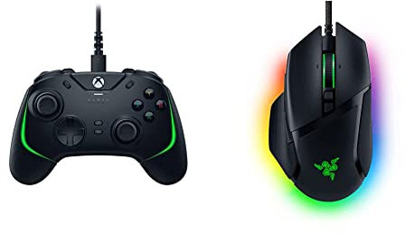 Razer Wolverine V2 Chroma - Voll Anpassbarer Xbox Series X|S Controller mit RGB-Beleuchtung Schwarz & Basilisk V3 - Kabelgebundene Gaming-Maus Schwarz