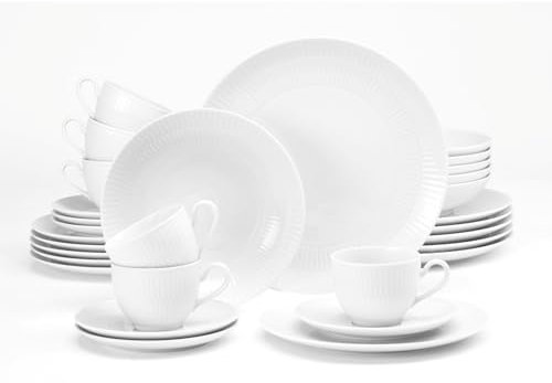 Seltmann Weiden, Amina - Servizio combinato da 30 pezzi, colore: Bianco
