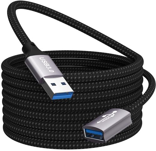 lalasis USB 3.0 Verlängerungskabel 5M, 5Gbps USB-Verlängerungskabel A auf A für USB-Stick, Kartenleser, Tastatur, Drucker, Scanner, Kamera, Maus, Headset, USB-Hub, Drucker, Webcam, PS5/4