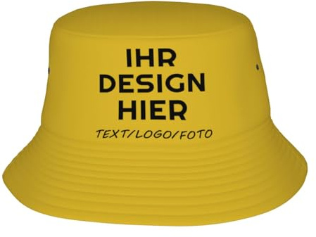 ROHBVMN personalisiert Cap personalisierte Bucket hat personalisiertes Fischerhut mit Foto/Logo/Text anglerhut selbst gestalten für Männer&Frauen Sonnenhut, Kappe aus Baumwolle,Unisex-Bucket hat