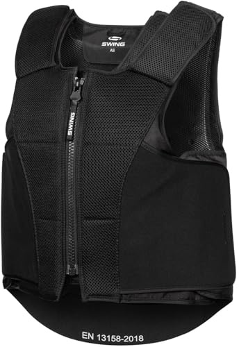 RL24 - Bodyprotektor P24 Max Swing – Protektorenweste – atmungsaktiv, ergonomisch & leicht – Schutzweste für Reiter – 360° Rundumschutz – Unisex Reitweste in Schwarz – für Erwachsene