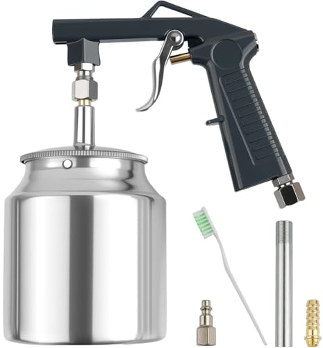 Suoumwa 1/4 Einlass Unterbodenschutz Fluid-Film Spritzpistole mit Fluidbehälter zum Sprühen Von Gummiartigem Unterbodenschutz und Beschichtungen