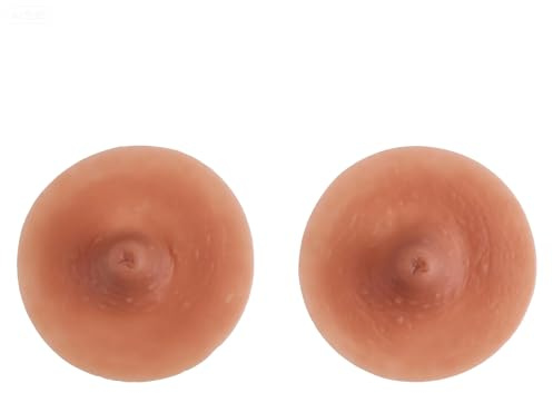Xgame4u Realistic Silicone Nipple Covers – 3D Fake Nipples for Women, Crossdresser & Cosplay Use, Natural-Looking Breast Nipple Enhancers, Skin Tone Liquid Silicone Pads (L)
