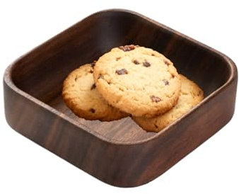 Acunny Cuencos De Madera | Contenedor De Servicio Cuadrado Para Snacks - Cuenco De Madera Para Nueces - Para Aperitivos Salsa Caramelos Postres Frutas Condimentos Cerezas