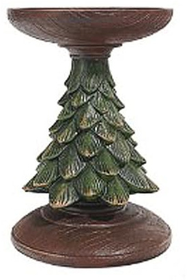Fictory Piccolo portacandele per albero di Natale, portacandele in resina stile europeo per decorazioni domestiche, centrotavola festivo per esposizione da tavolo