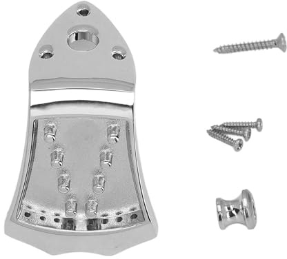 Cordal de mandolina de 8 cuerdas, reemplazo de cordal de mandolina de metal, diseño de fundición integrado con hebilla de cinturón y tornillos, para mandolinas arqueadas de 8