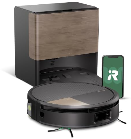 iRobot Roomba Max 775 Combo Base AutoWash multifunción y Agua Caliente, 30.000 Pascales, Rodillo PowerSpin Extensible, Cubierta Protectora, 2 cepillos, Fregado/Secado con Calor, LiDAR 3D con IA, Negro