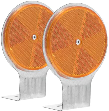 Adorainbow 2pcs Réflecteurs Route en Abs Haute Visibilité Installation Facile, Panneau Réfléchissant pour Avertissement de Trafic et Allée Privée