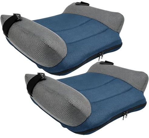 2 Stück aufblasbare Sitzerhöhungen, Komfort-Autositzerhöhung für Kinder, rutschfestes tragbares Netz für Reisen zu Hause, Auto, Blau, 37 x 49 cm