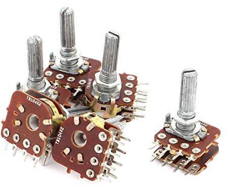 Aexit 6 Stück TB104 * 2 100 / K/M Ohm Linear/Logarithmisches Mono/Stereo-Potentiometer (f4f25ef7b5583a4db80ce3107d543397)