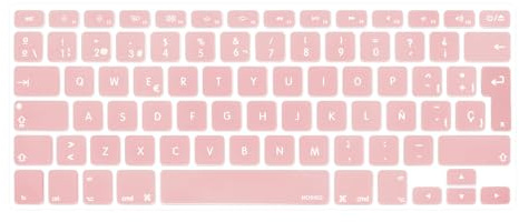 MOSISO EU/UK Keyboard Cover Compatible with MacBook Air 13 inch A1466 A1369 2010-2017&Compatible with MacBook Pro 13/15 inch (with/Without Retina Display, 2015 or Older Version), Rose Quartz
