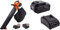 YARD FORCE Dual 20V Batterie Akku-Laubbläser LB C20W, 200 km/h Luftgeschwindigkeit, mit 45 l Fangsack, einfache Saug- / Blasfunktion, mit 20V / 4,0 Ah Akku x 2 & Ladegerät x 2