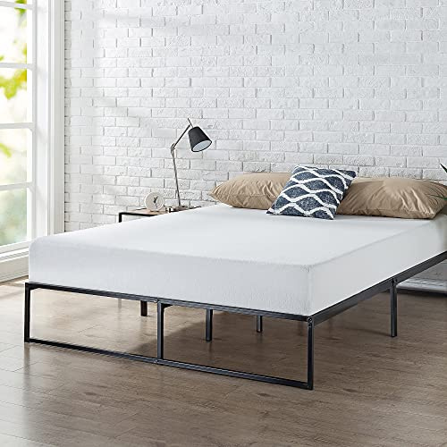 Zinus Lorelai Doppelbettrahmen – Bett 135x190 cm – 31 cm Höhe mit Unterbettkommode – Plattformbettrahmen aus Metall – Schwarz