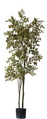 QHLOM Fake Plants Large Fake Plants Home Decoration, False Green Plants with Black Plastic Basin, Artificial Plant for Farmhouse Office Add Green Elements (Color : Yellow, Size : 66.9)