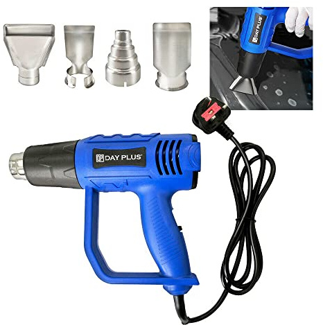 Pistola ad aria calda da 2000 W, con regolazione della temperatura variabile, 300 °C e 600 °C, per rimuovere il colore, sciogliere la colla, confezione termoretraibile, 4 ugelli