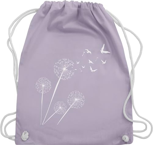Turnbeutel Rucksack - Sprüche Statement - Pusteblume Löwenzahn - Unisize - Pastell Lila - beutel mama mit aufschrift vögel stoffbeutel sportbeutel aus stoff bedruckt statements blume beuteltasche