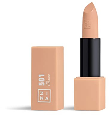 3INA - The Lipstick 501 - Beige - Rouge à Lèvres | avec Vitamin E et Beurre de Karité - Rouge à Lèvres Couleur Ultra-Pigmentée avec Parfum Vanille - Vegan - Cruelty Free