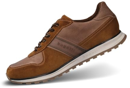 bugatti Cordones para Hombre 332-A021J, coñac/Arena, 43, Braun 6, 43 EU