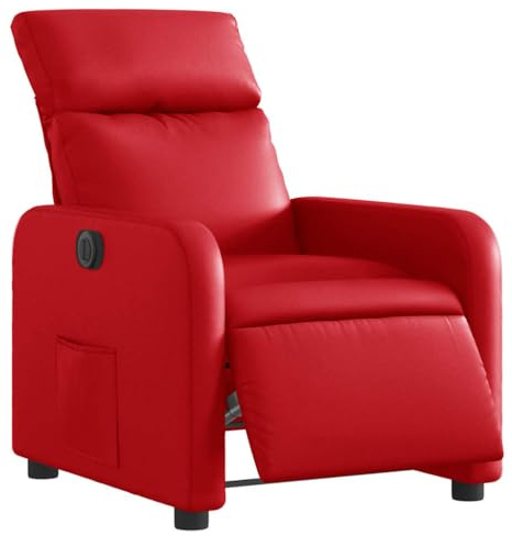 vidaXL Relaxsessel Elektrisch Rot Kunstleder