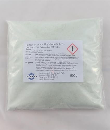 Iron II Sulphate, Ferrous Sulphate Damp grade, Fertilizer, 500g - By Inoxia