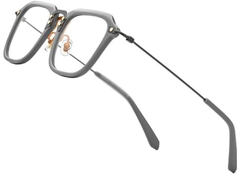 EYPKPL Titan-Brillengestelle, verstellbare Nasenpads, Brillengestelle, Acetat-Bügel, Brillengestelle, Federscharniere, Brillen