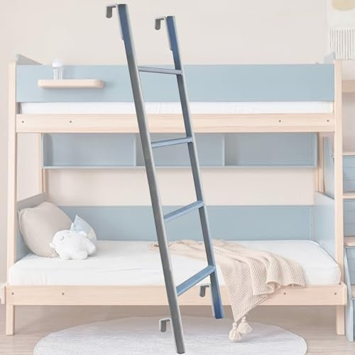 Metall-Loft-Twin-Etagenbettleiter, 4/5-Stufige Wohnmobil-Etagenleiter Verstellbare Gerade Leiter, Multifunktions-Einhängebettleiter Seitenaufstiegsleiter, Size : 116cm(45)