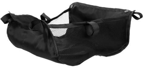 ANDRESLAD Organisateur Poussette Accessoires Panier InféRieur Universel LéGer En Tissu Oxford Noir Pour Rangement Bouteilles Couches Et Courses
