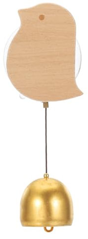 PATIKIL Timbre de Mercaders, Timbre de Puerta de Madera con Campanillas de Animales Timbre de Metal con Ventosa para la Apertura de la Puerta del Negocio al Entrar Decoración, Pájaro