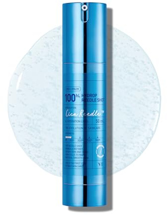 VT COSMETICS Hydrop Reedle Shot 100hL, Hyaluronsäure Mikronadel-Serum, Intensiv Hydratisierendes & Feuchtigkeitsspendendes Exosom, Weiche & Glas-Haut, Koreanischer Hautbooster 1,69 Fl Oz.(50ml)