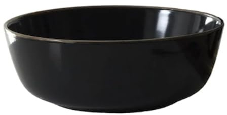 HOME DECO FACTORY Saladier en Porcelaine Design Élégant 25 cm Noir | Porcelaine, saladier, 25 cm, design élégant, salades fruits et apéritifs, service de table, noir