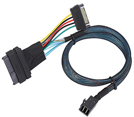 Server H D D Adapterkabel Kopparmaterial, SAS-kabel SFF8643 Till SFF8639 15P Power Line Mini Serverkontakt H D D Adapter, Mini SAS-kablar Branschnivåstandarder