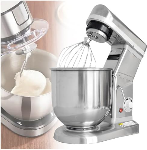 ZEEKYFOR Batteur sur Socle électrique à 3 Vitesses avec Bol en Acier Inoxydable, Fouet, Batteur à Pâte et Tête Inclinable pour Pâtisserie,5L/4.5qt
