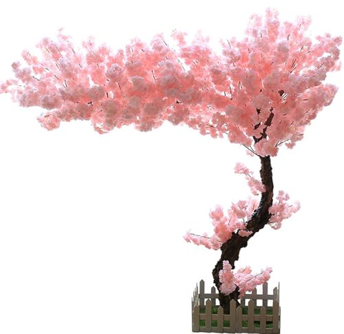 Générique Rose,250 * 150CM, Simulation Cerisier en Fleurs Intérieur Et Extérieur Hôtel Arbre À Souhaits Mariage Salle D'exposition Décorer Arbre Paysager