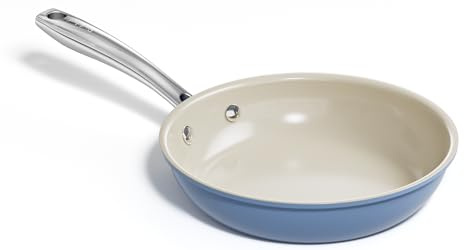 Redchef Pfanne 20cm Induktion, Antihaft Beschichtung Keramikbeschichtung Bratpfannen, Ceramic Pfanne für Alle Herdarten,Antihaft-Pfannen mit Edelstahlgriff, PTFE-frei PFOA-frei PFAS-frei Blau