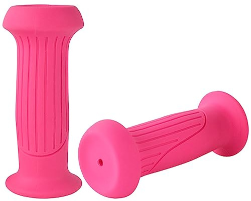 YEJBBUC 2 empuñaduras de manillar de bicicleta para niños, para BMX, niñas, niños, bicicletas, color rosa, 9,7 cm
