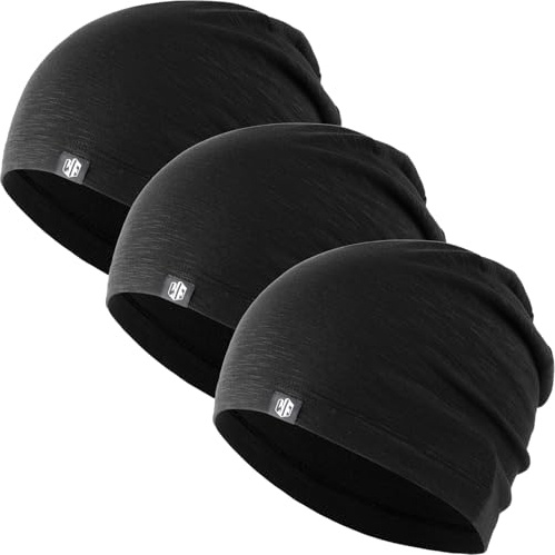 WTACTFUL 3 Stück - Mütze, Laufmütze Herren und Damen Sportmütze Skull Cap Beanie Atmungsaktiv schweißabsorbierend für Radfahren Radsport Jogging Fitness Outdoor